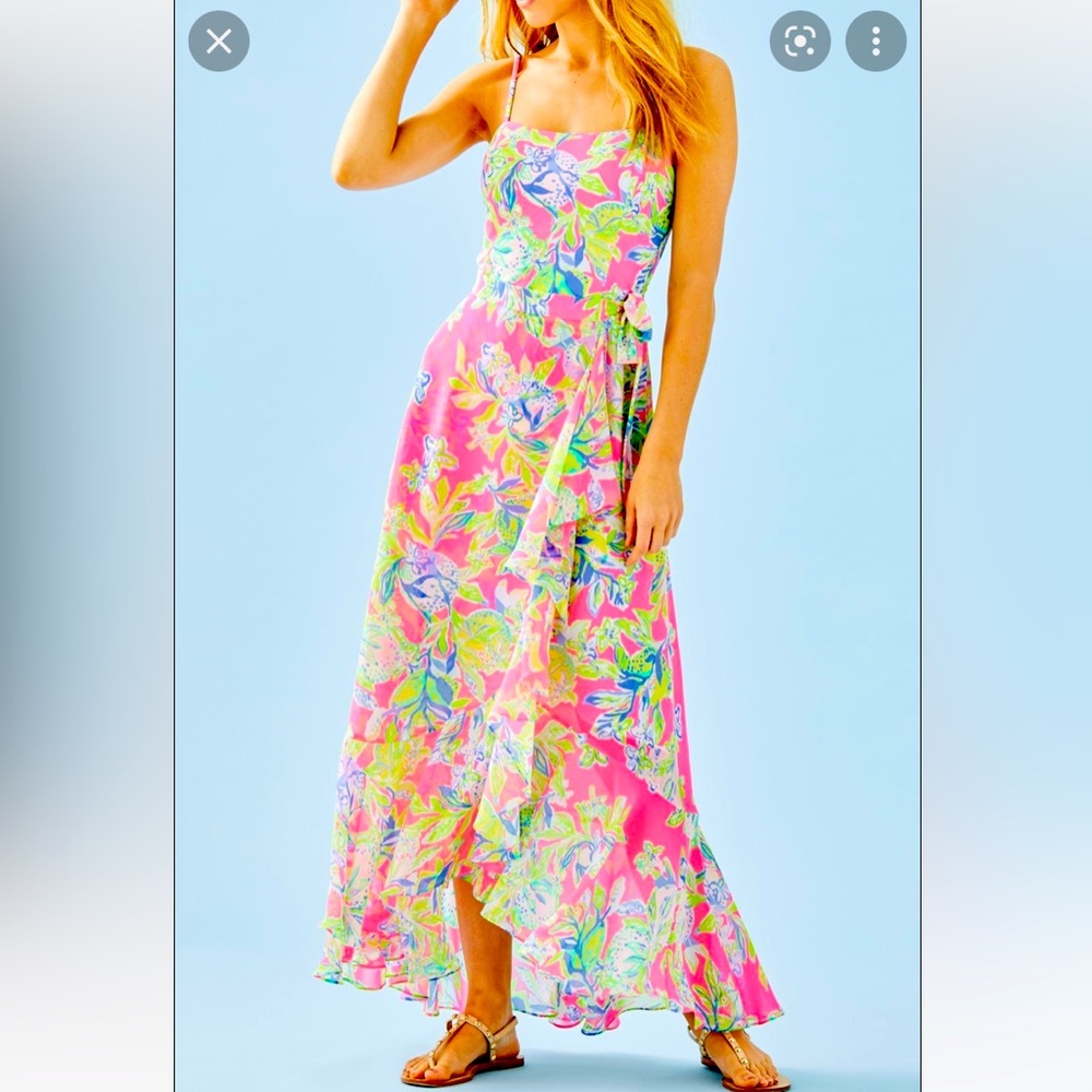 Lilly Pulitzer Anni Maxi Dress Squeeze the Day NWT
